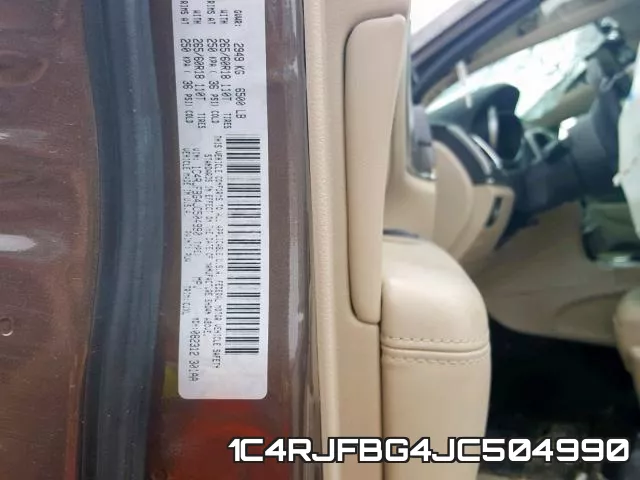 1C4RJFBG4JC504990 фото 2