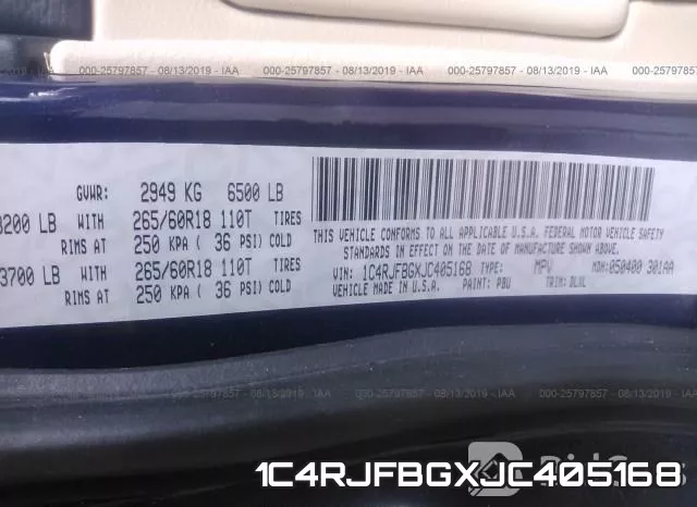 1C4RJFBGXJC405168 фото 10