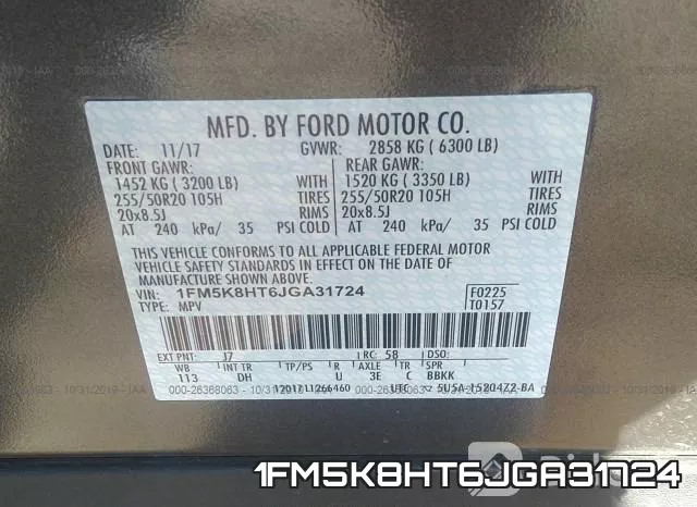 1FM5K8HT6JGA31724 фото 10