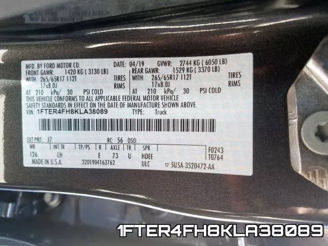 1FTER4FH8KLA38089 фото 2