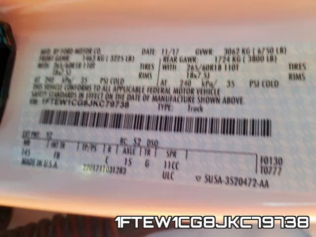 1FTEW1CG8JKC79738 фото 2