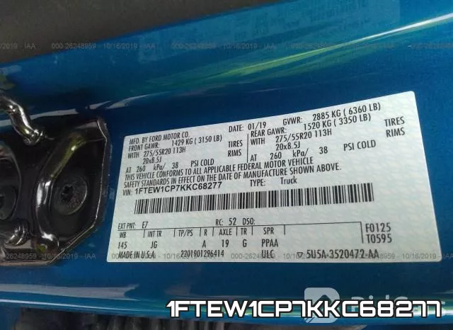 1FTEW1CP7KKC68277 фото 8