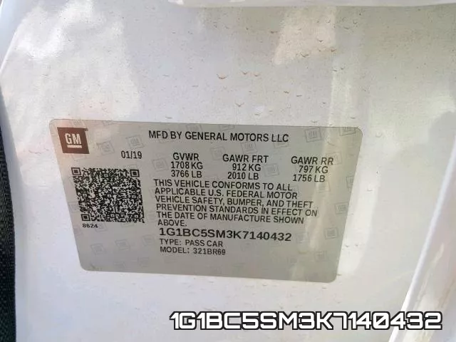 1G1BC5SM3K7140432 фото 2