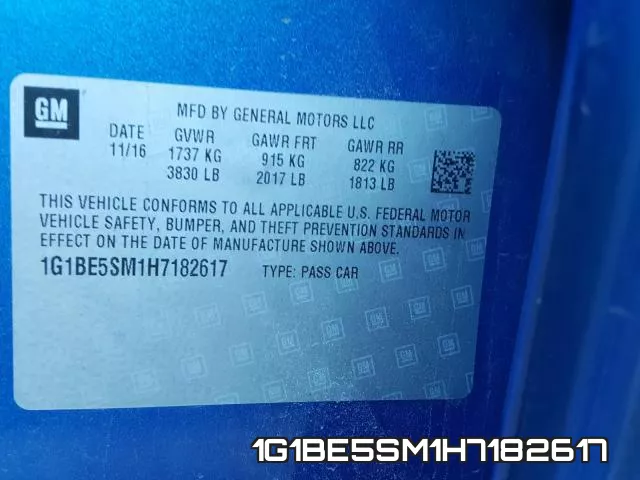1G1BE5SM1H7182617 фото 2
