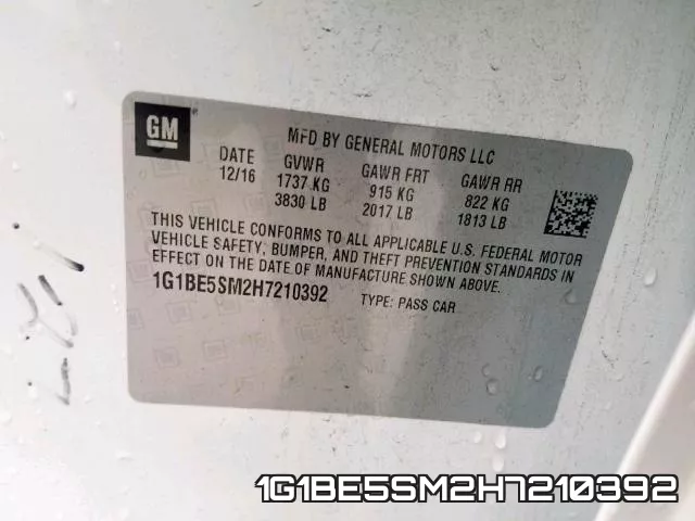 1G1BE5SM2H7210392 фото 2