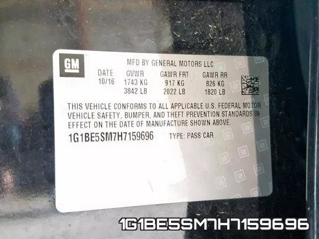 1G1BE5SM7H7159696 фото 2