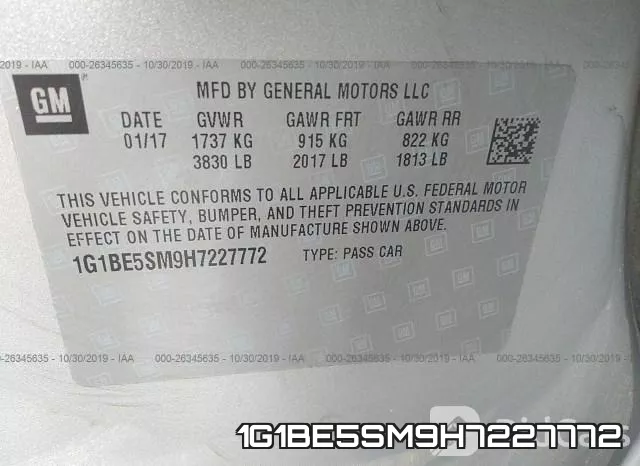 1G1BE5SM9H7227772 фото 10