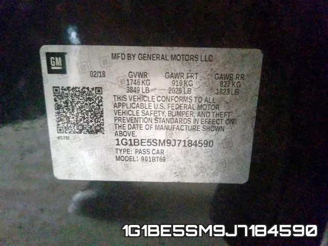 1G1BE5SM9J7184590 фото 2