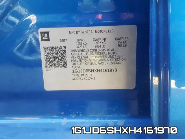 1G1JD6SHXH4161970 фото 2