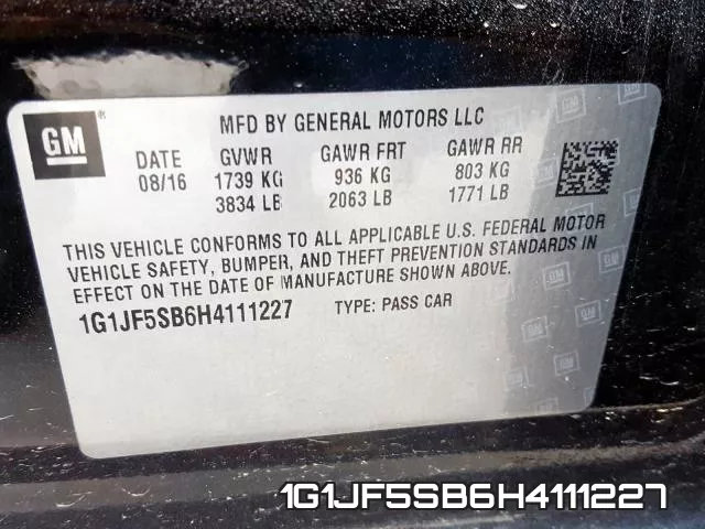 1G1JF5SB6H4111227 фото 2