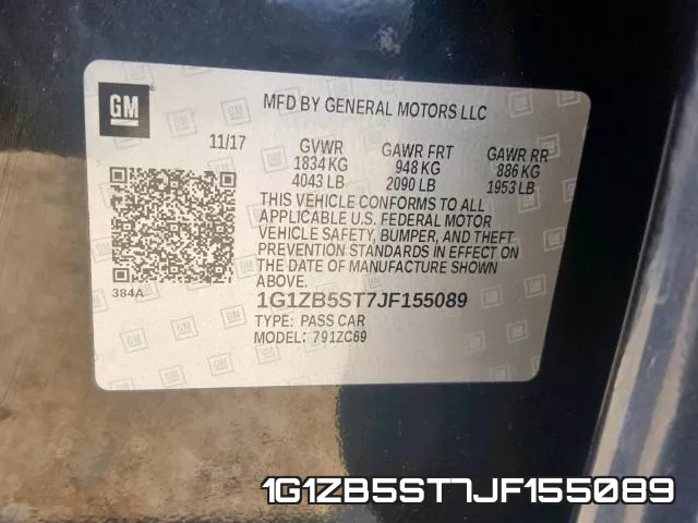 1G1ZB5ST7JF155089 фото 2