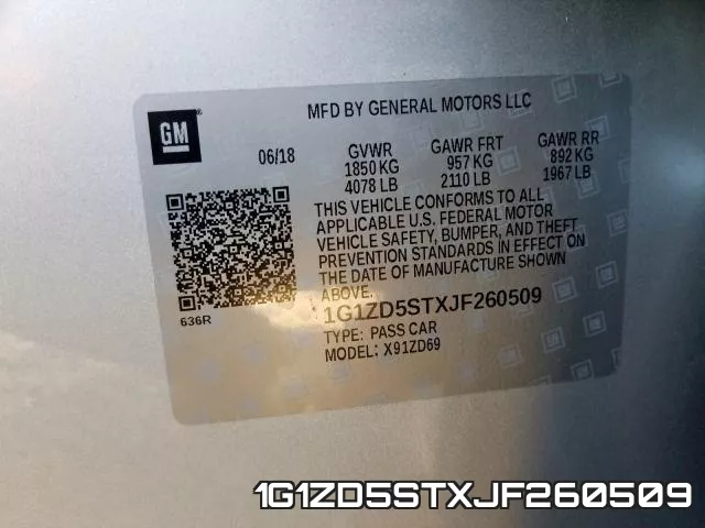 1G1ZD5STXJF260509 фото 2