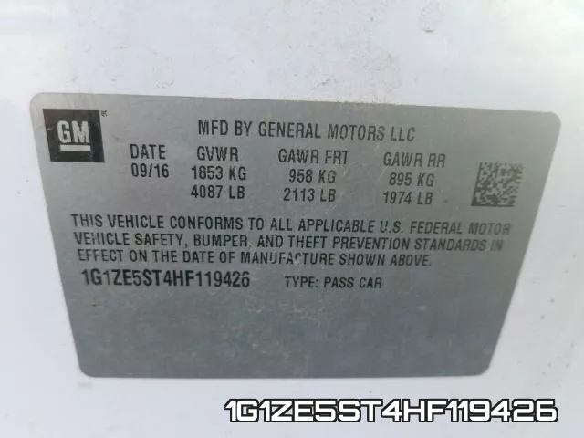 1G1ZE5ST4HF119426 фото 2
