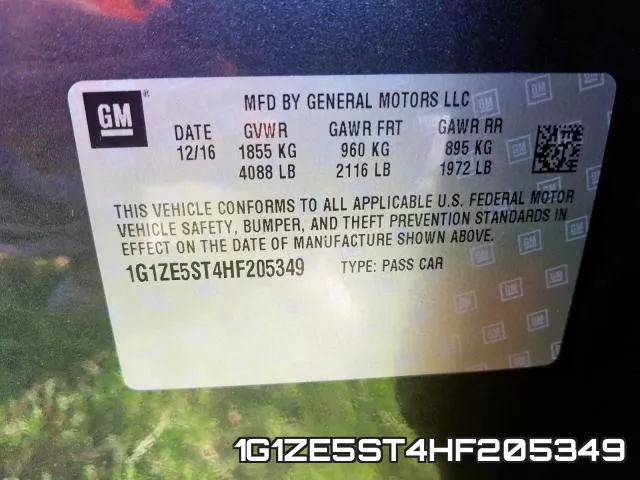 1G1ZE5ST4HF205349 фото 2