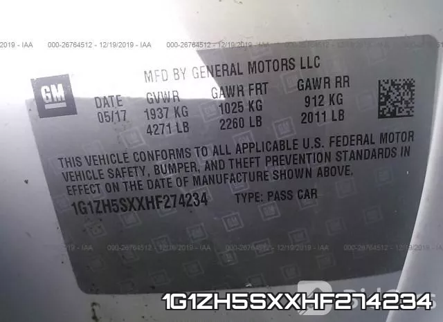 1G1ZH5SXXHF274234 фото 7
