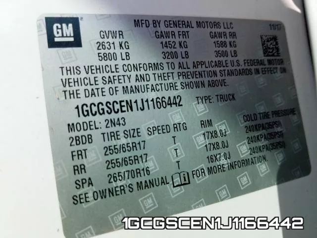 1GCGSCEN1J1166442 фото 2