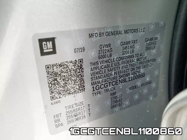 1GCGTCEN8L1100860 фото 2