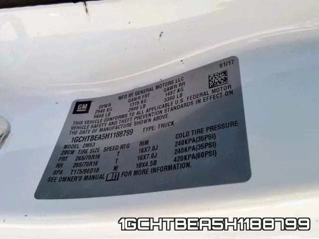 1GCHTBEA5H1188799 фото 2