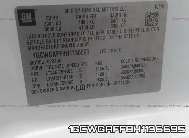 1GCWGAFF8H1136695 фото 8