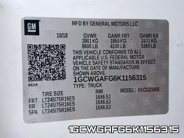 1GCWGAFG6K1156315 фото 2