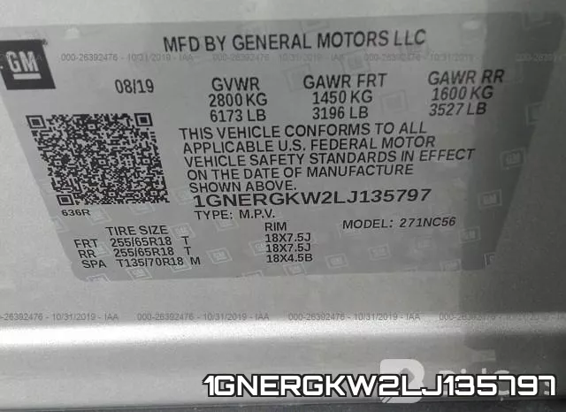 1GNERGKW2LJ135797 фото 9
