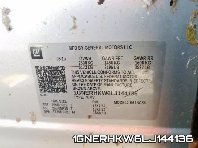 1GNERHKW6LJ144136 фото 2