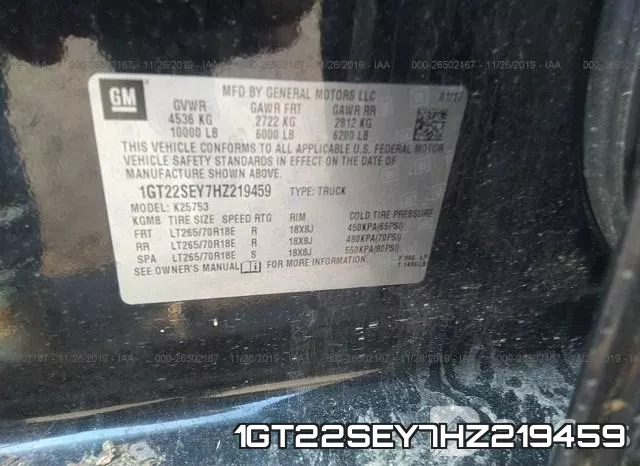 1GT22SEY7HZ219459 фото 10