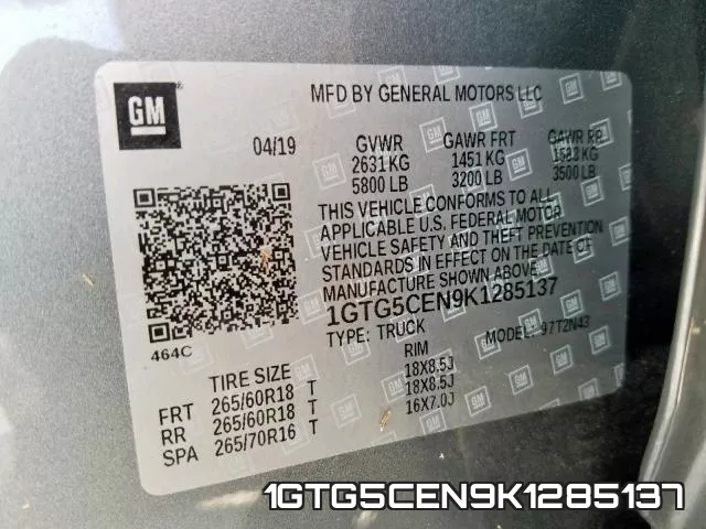 1GTG5CEN9K1285137 фото 2