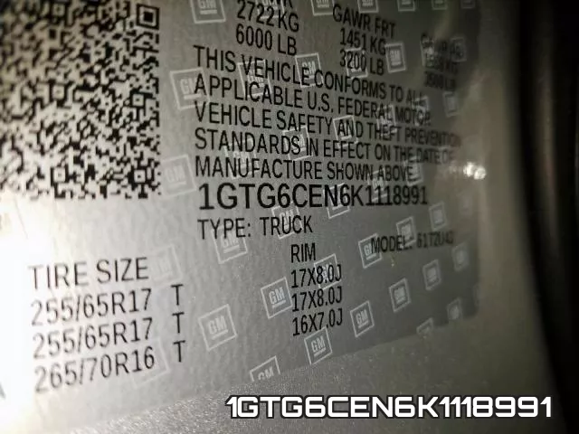 1GTG6CEN6K1118991 фото 2