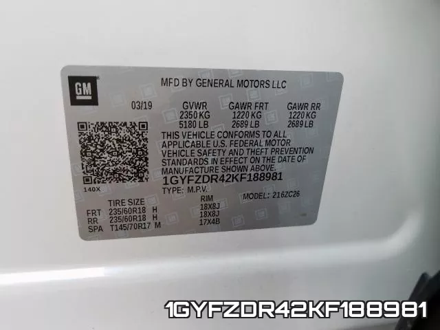 1GYFZDR42KF188981 фото 2