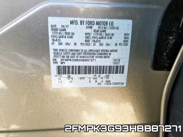 2FMPK3G93HBB87271 фото 2