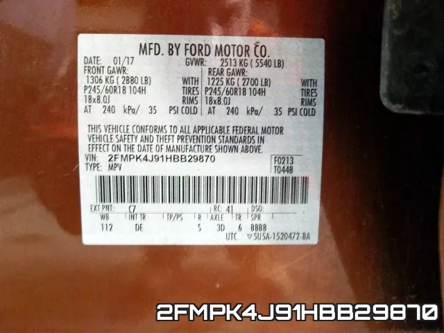 2FMPK4J91HBB29870 фото 2