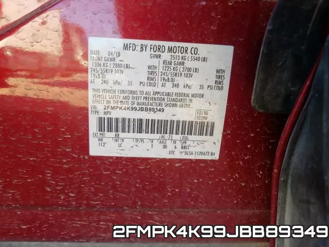 2FMPK4K99JBB89349 фото 2