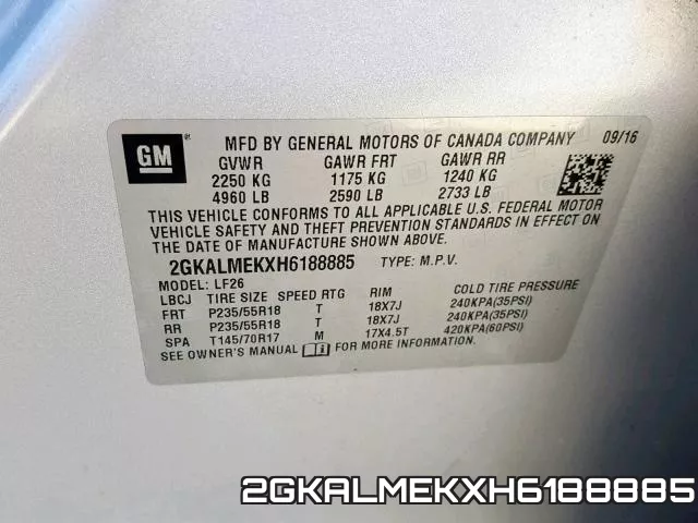 2GKALMEKXH6188885 фото 2
