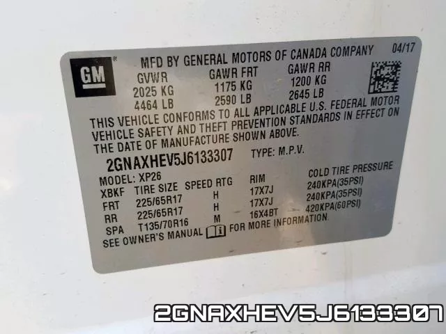 2GNAXHEV5J6133307 фото 2