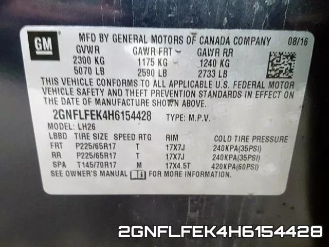 2GNFLFEK4H6154428 фото 2