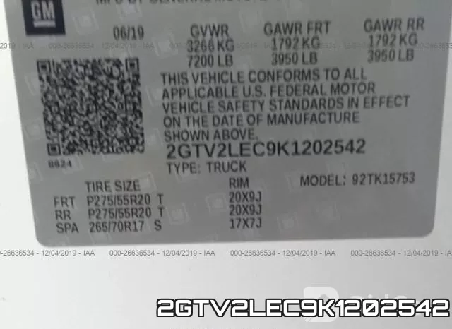2GTV2LEC9K1202542 фото 9