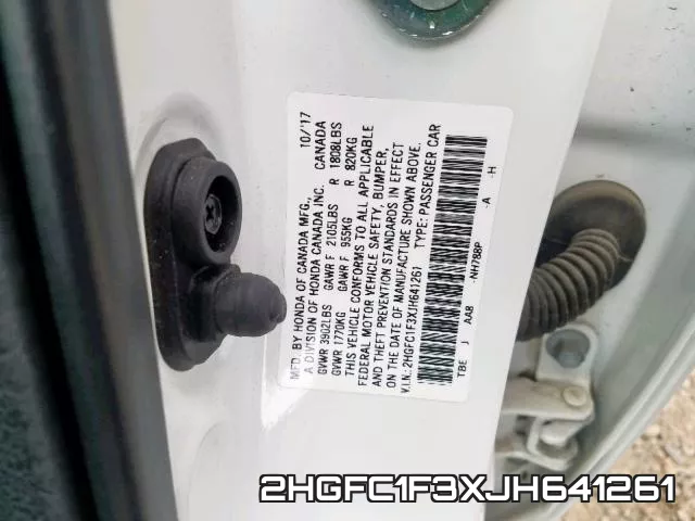 2HGFC1F3XJH641261 фото 2