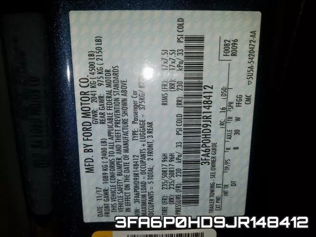 3FA6P0HD9JR148412 фото 2