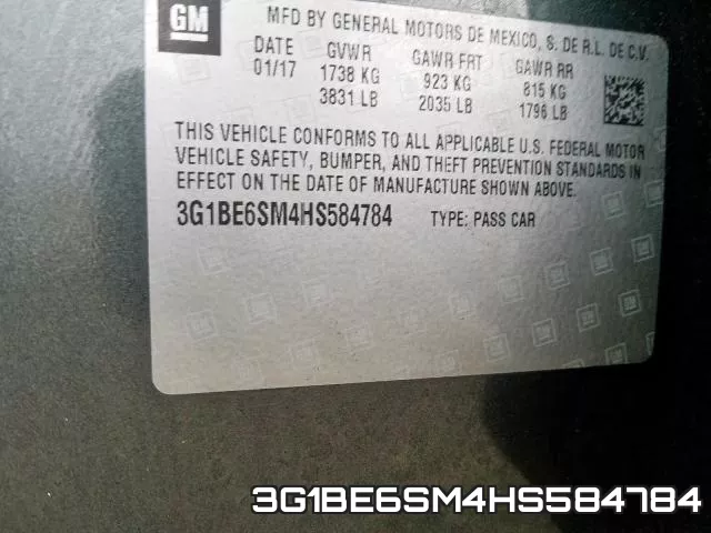3G1BE6SM4HS584784 фото 2