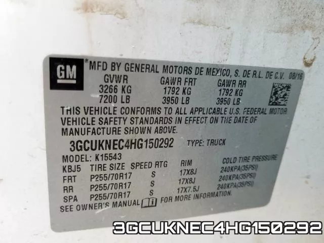 3GCUKNEC4HG150292 фото 2