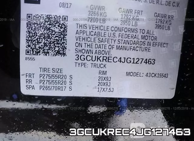 3GCUKREC4JG127463 фото 10