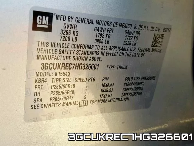 3GCUKREC7HG326601 фото 2