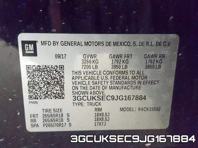 3GCUKSEC9JG167884 фото 2