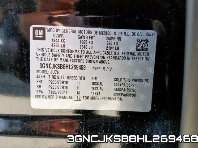 3GNCJKSB8HL269468 фото 2
