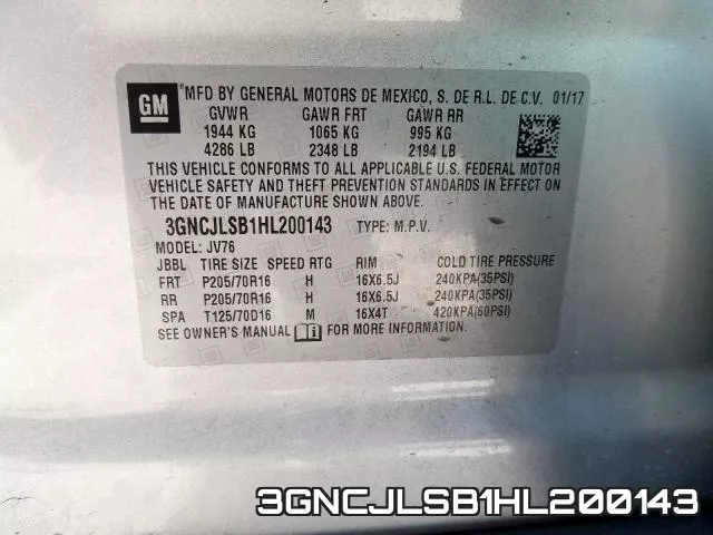 3GNCJLSB1HL200143 фото 2