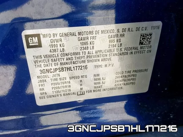 3GNCJPSB7HL177216 фото 2
