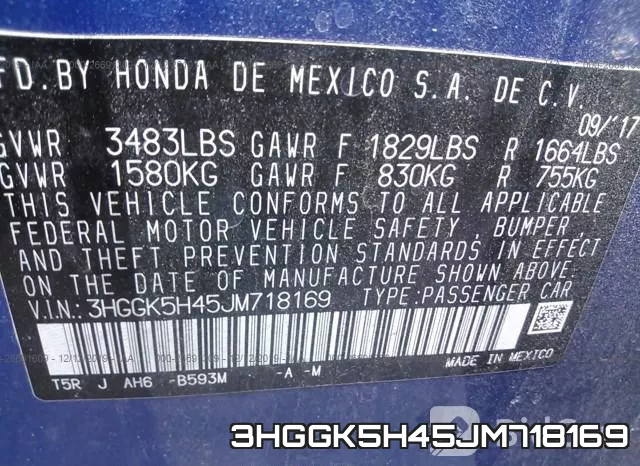 3HGGK5H45JM718169 фото 8