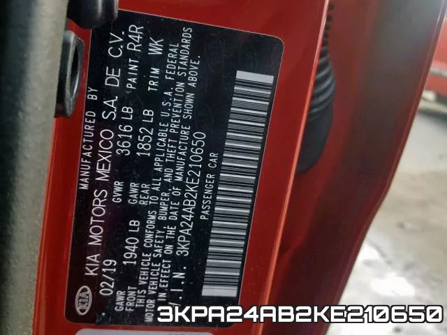 3KPA24AB2KE210650 фото 2