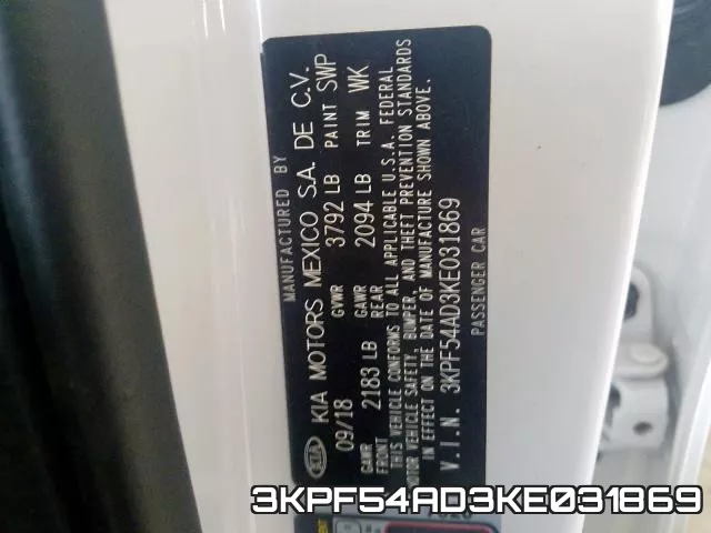 3KPF54AD3KE031869 фото 2